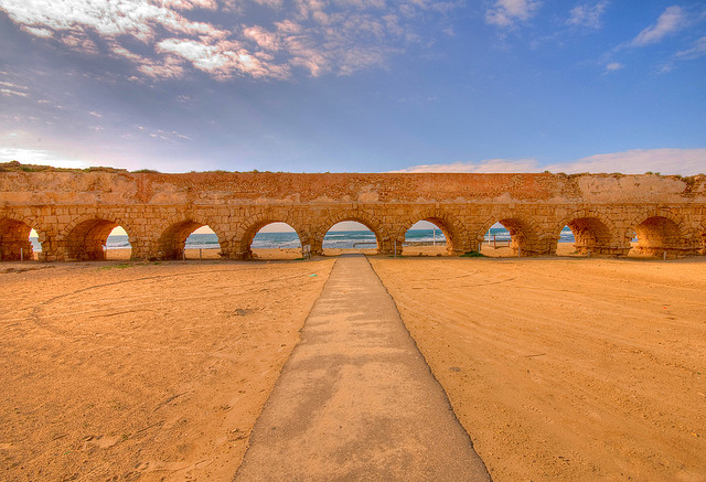 Caesarea Aqueduct built by Herod of the New Testament ca 20 BC